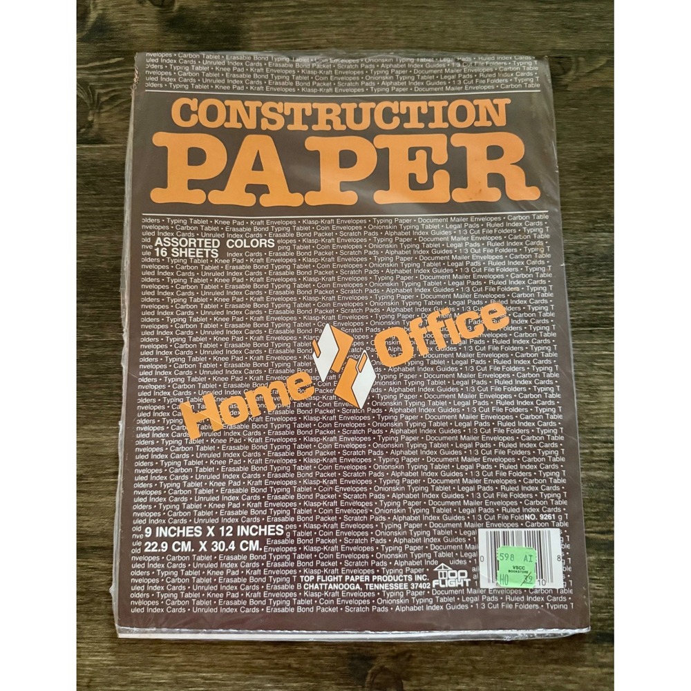 Top Flight Construction Paper 9x12 New Assorted Colors 16 Sheets 9261